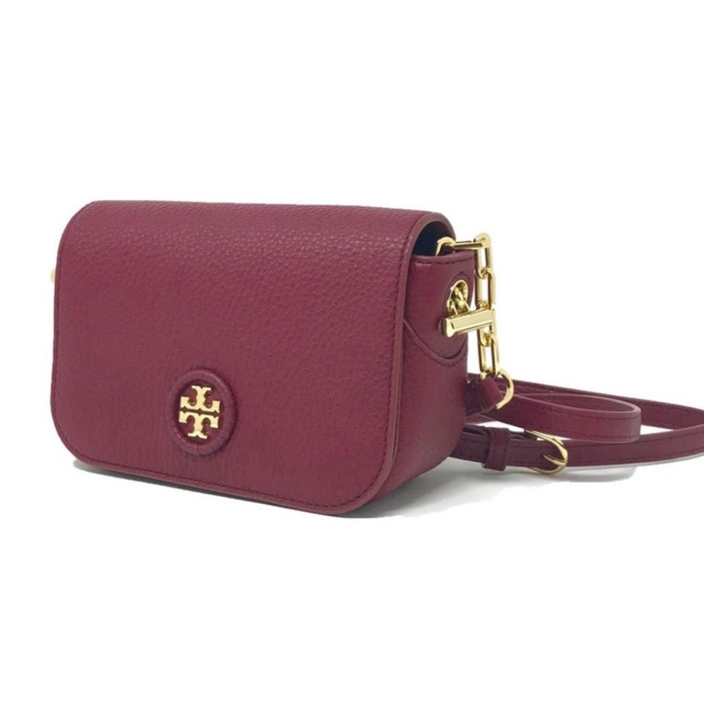 TORY BURCH Crossbody Bag Whipstitch Logo Mini, Red Agate. Mint Condition!